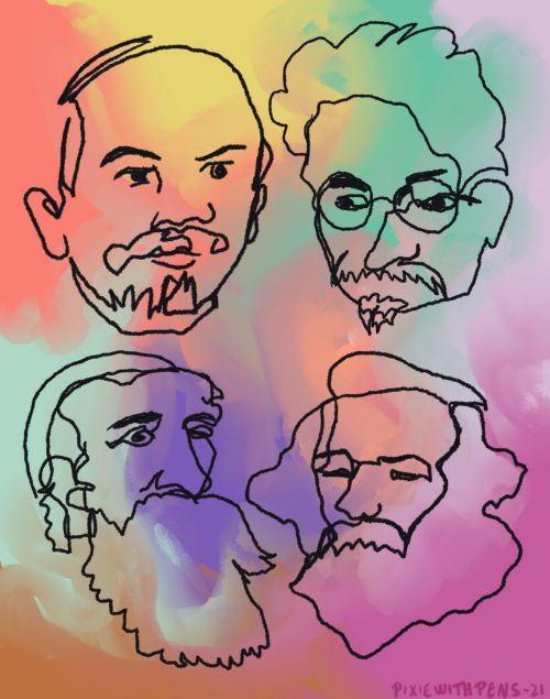 marx, engels, lenin, and trotsky